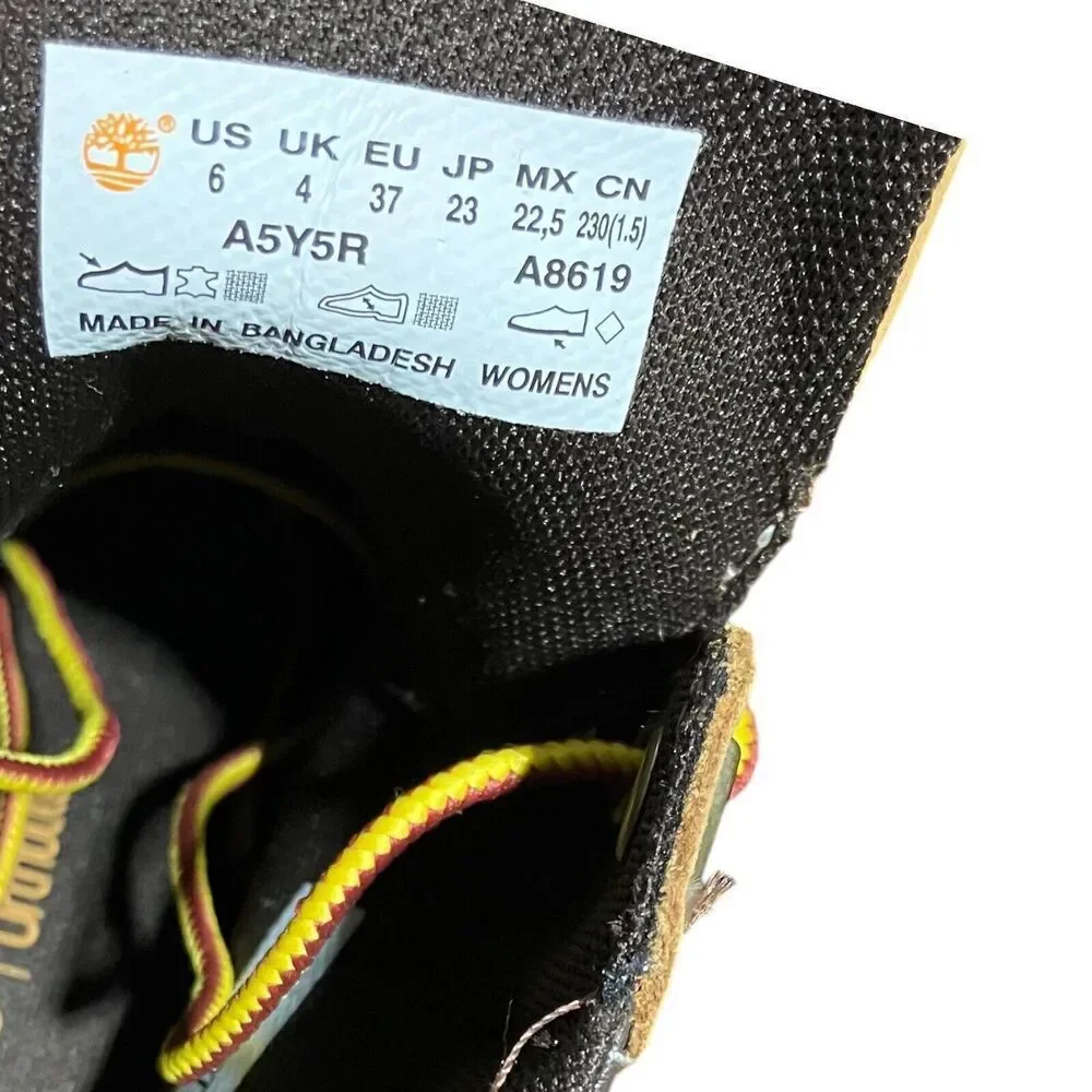 Timberland Boots WMNS 6 Allington 6-Inch Lace-Up High Heel Wheat Nubuck Leather - Picture 4 of 14